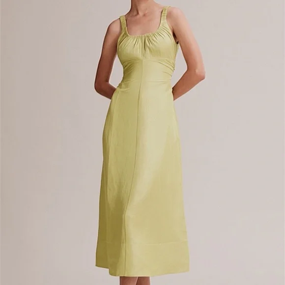 Country Road Dresses Nwt Country Road Silk Fluid Slip Dress Dress Pea Green Poshmark